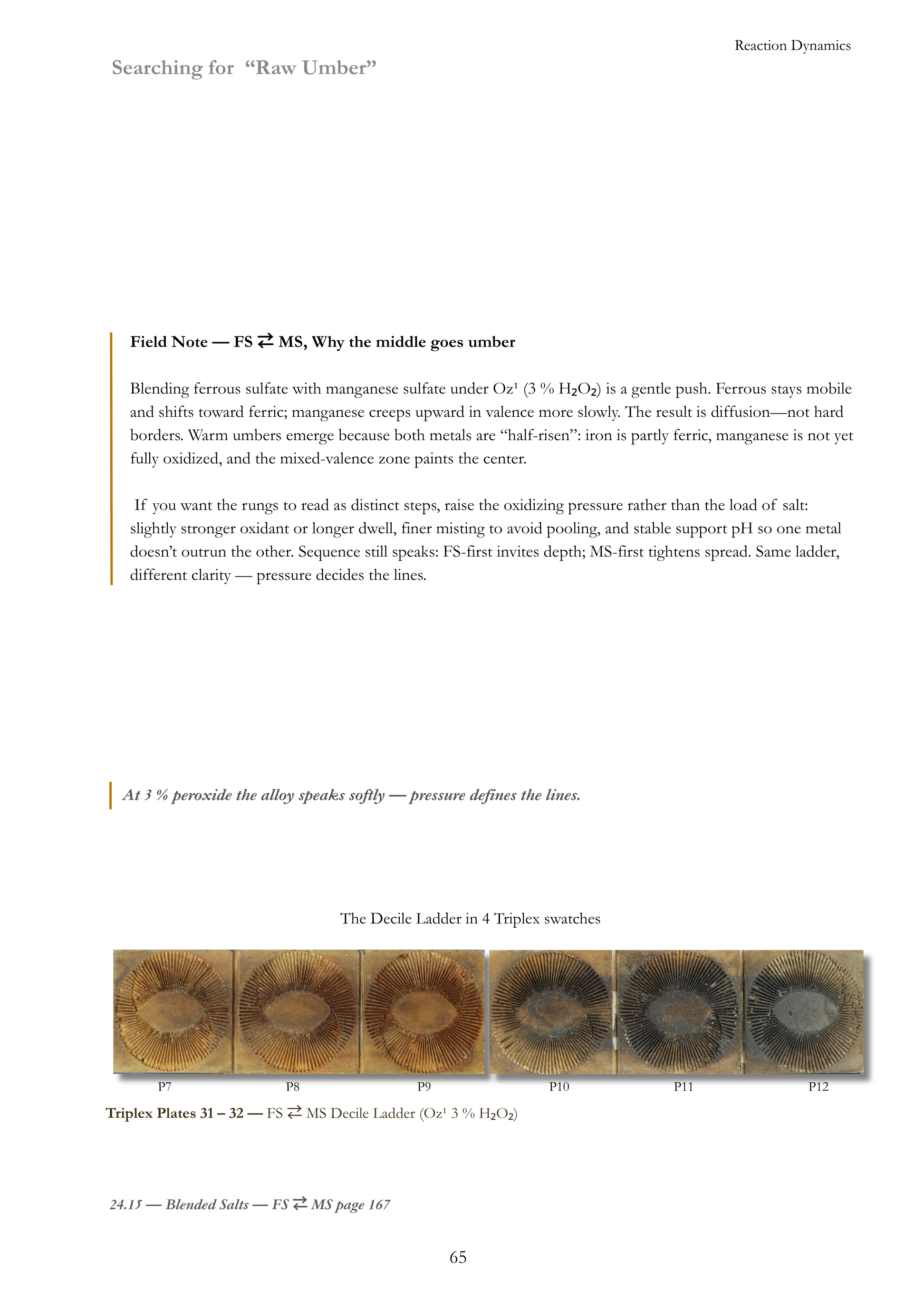 Field Note — Why the middle goes umber